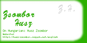 zsombor husz business card